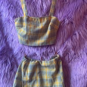 Cute 90s Clueless Plaid Set